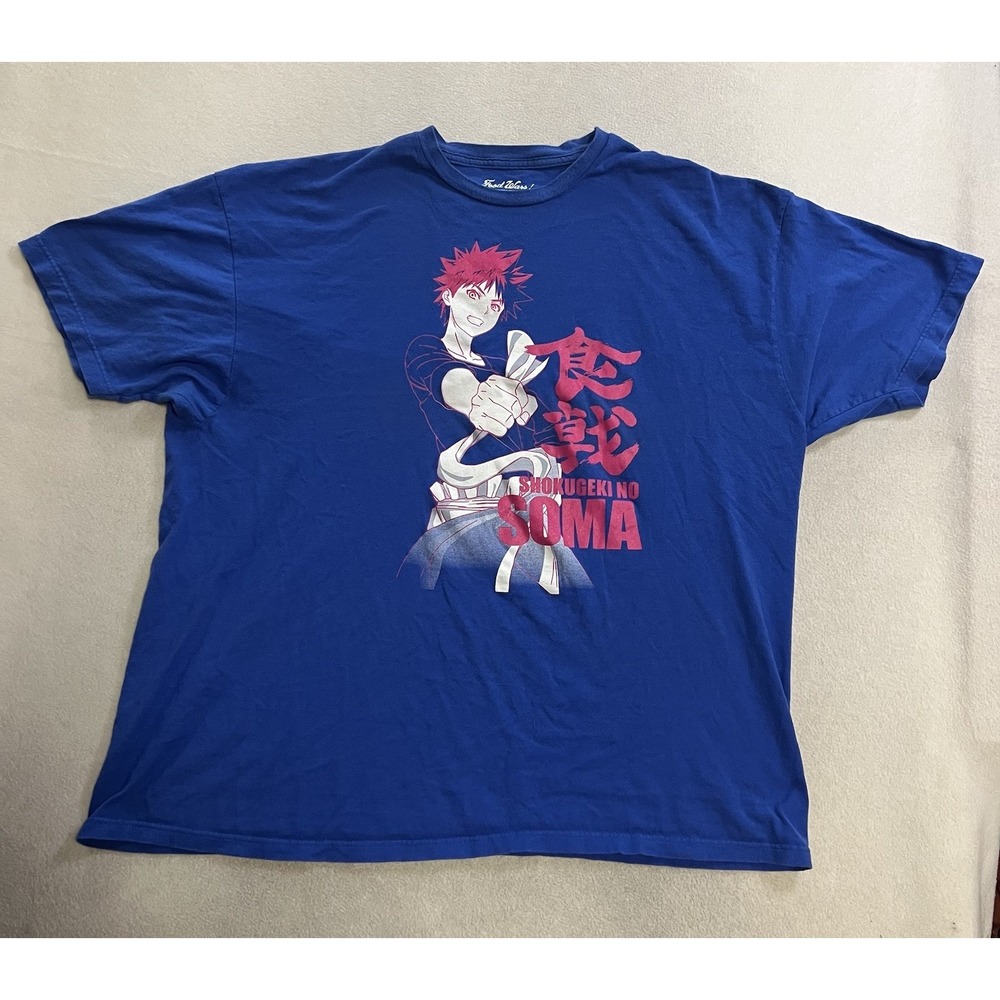 Food Wars Shokugeki No Soma T-Shirt Men's Size 3XL Blue Animebento Exclusive Tee